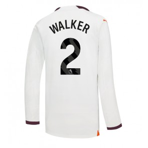 Manchester City Kyle Walker #2 Bortatröja 2023-24 Långärmad